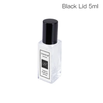 Многоразмерная портативная мини-бутылка из нержавеющей стали для путешествий, многоразовые пустые стеклянные бутылки для эфирного масла - Цвет: 5ml Black