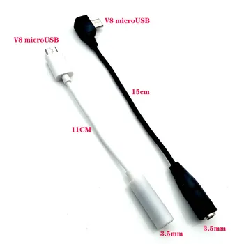 

2pcs V8 Android mciro To 3.5mm jack female plug AUX Micro USB Jack to 3.5mm Headphone Adapter Socket Audio Cable