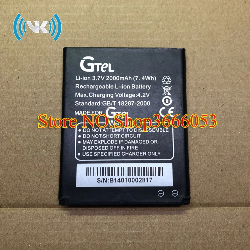 VK Новый 2000 мА/ч 7.4Wh 3 7 V солнечного коллектора GB/T 18287-2000 Батарея для GTEL Отношение
