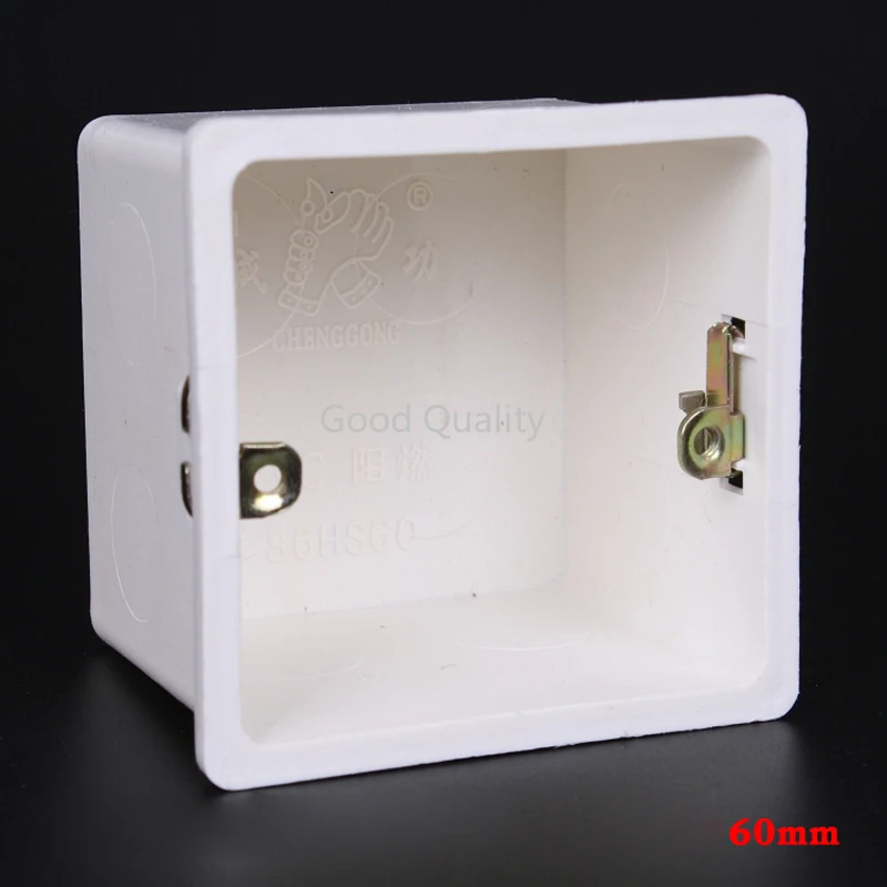 Universal Type 86 Wall Mount Switch Box Cassette 60mm Concealed Bottom