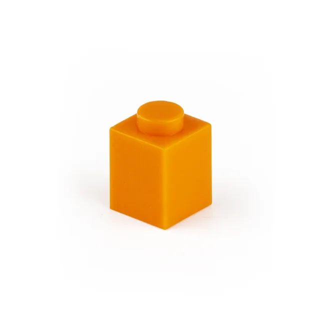 50pcs Small Particle 3005 High Brick 1x1 Building Block Parts DIY Blocks Compatible with Creative Gift Castle Toys orange