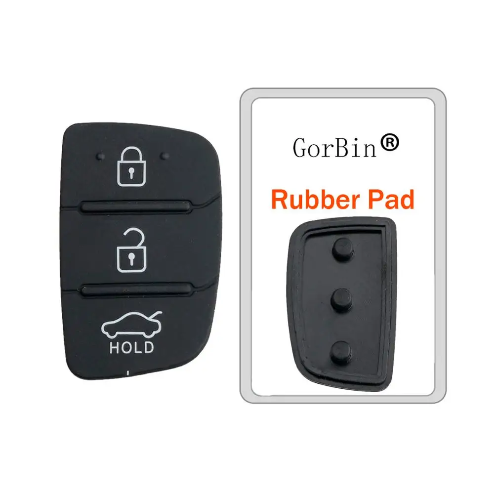 

LARATH New Auto Parts Replacement 3 Button Rubber Silica Key Case Pad For 2013-2014 Hyundai Santa Fe (ix45) Flip Car Key Cover