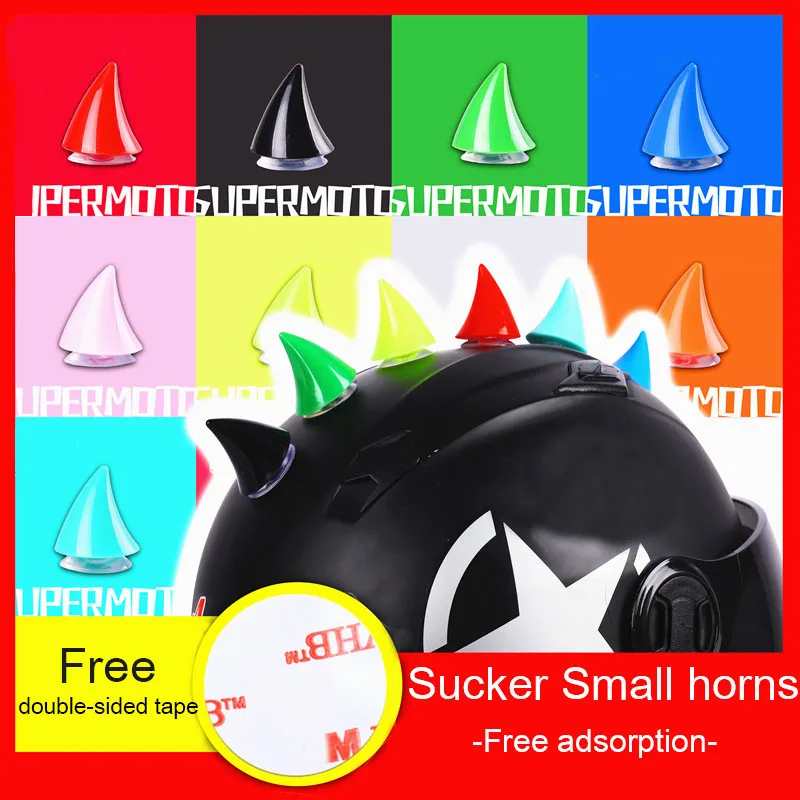 Auto Motorcycle Helmet Devil Horn Motocross Full Face Off Road Deco Sticker Sucker Cosplay Props Accessories Car styling | Автомобили и