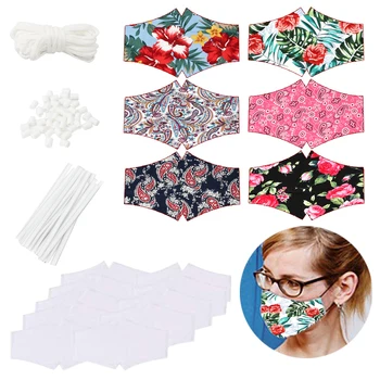 

IBOWS Bahamas Printed Fabric Diy Bag Set Flower Printing Fabric For Sewing Tool DIY Handmade Artwork Crafts Props Home Textile