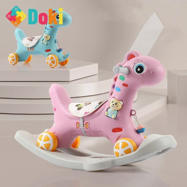 Doki Toy Baby Ride On Toys Unicorn Rocking Horse Baby Rocking Chair Multi-functional Baby Play Toys Baby Walker Indoor Fashion 1
