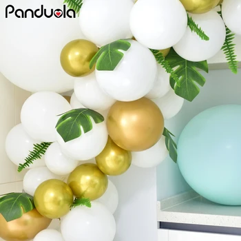 

Balloon Garland Arch Kit White and Gold Latex Balloons for Baby Shower Weeding Birthday Party Backdrop Background Decorations