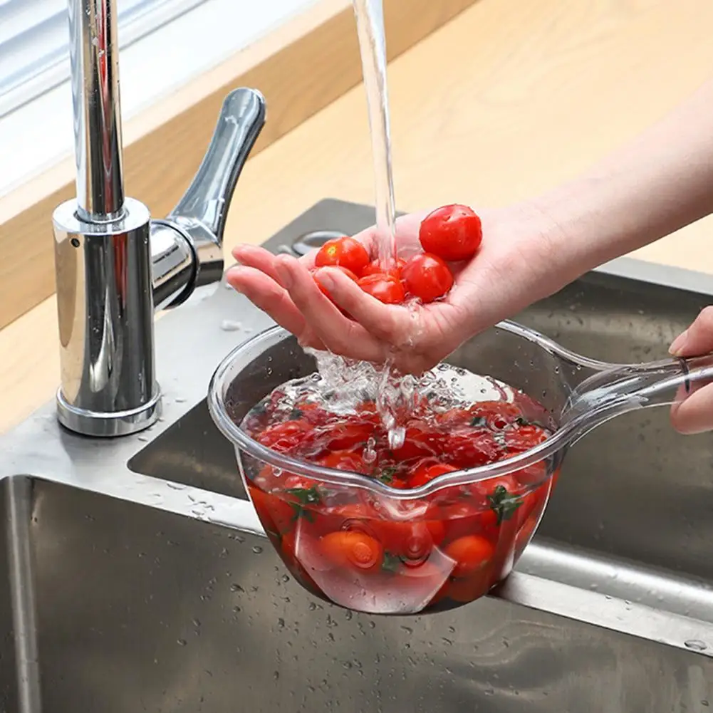 Clear Water Spoon Thickened Anti-skid Long Handle Household Water Scoop Durable Minimalistic Bath Cup Kitchen Gadgets