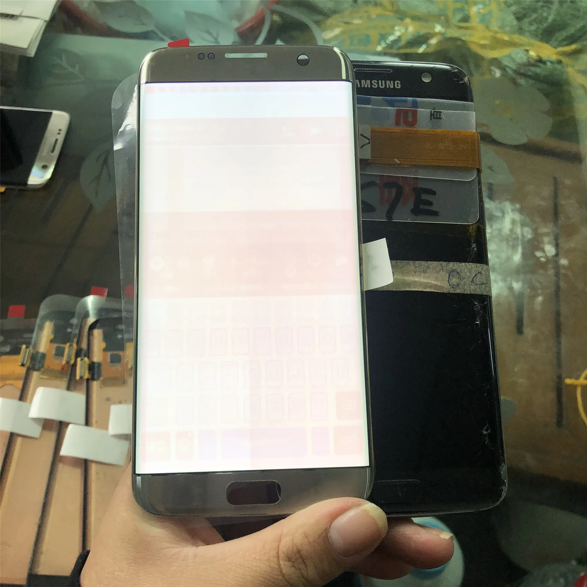 Оригинальный Super AMOLED 5 ''сменный дисплей Burn Shadow для SAMSUNG S7 Edge G935 G935F ЖК сенсорный