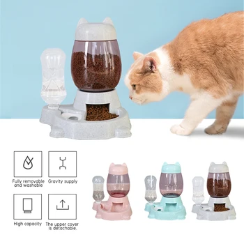 

Automatic Large Capacity Cat Dog Feeding Bowl Anti-slip Pet Cat Dog Dispenser Portable Pet Cat Water Feeder