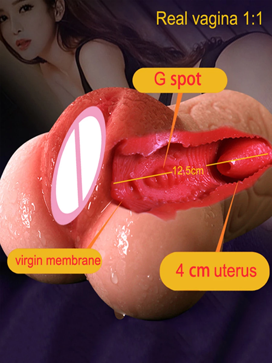 Tanie Męskie Masturbator Vagina realistyczne kieszonkowe cipki zabawki erotyczne dla mężczyzn sztuczne pochwy sklep