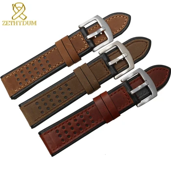 

Genuine Leather Watchband 22mm for Huawei Watch GT Honor Watch Magic Quick Release Band Steel Buckle Strap Wrist Bracelet