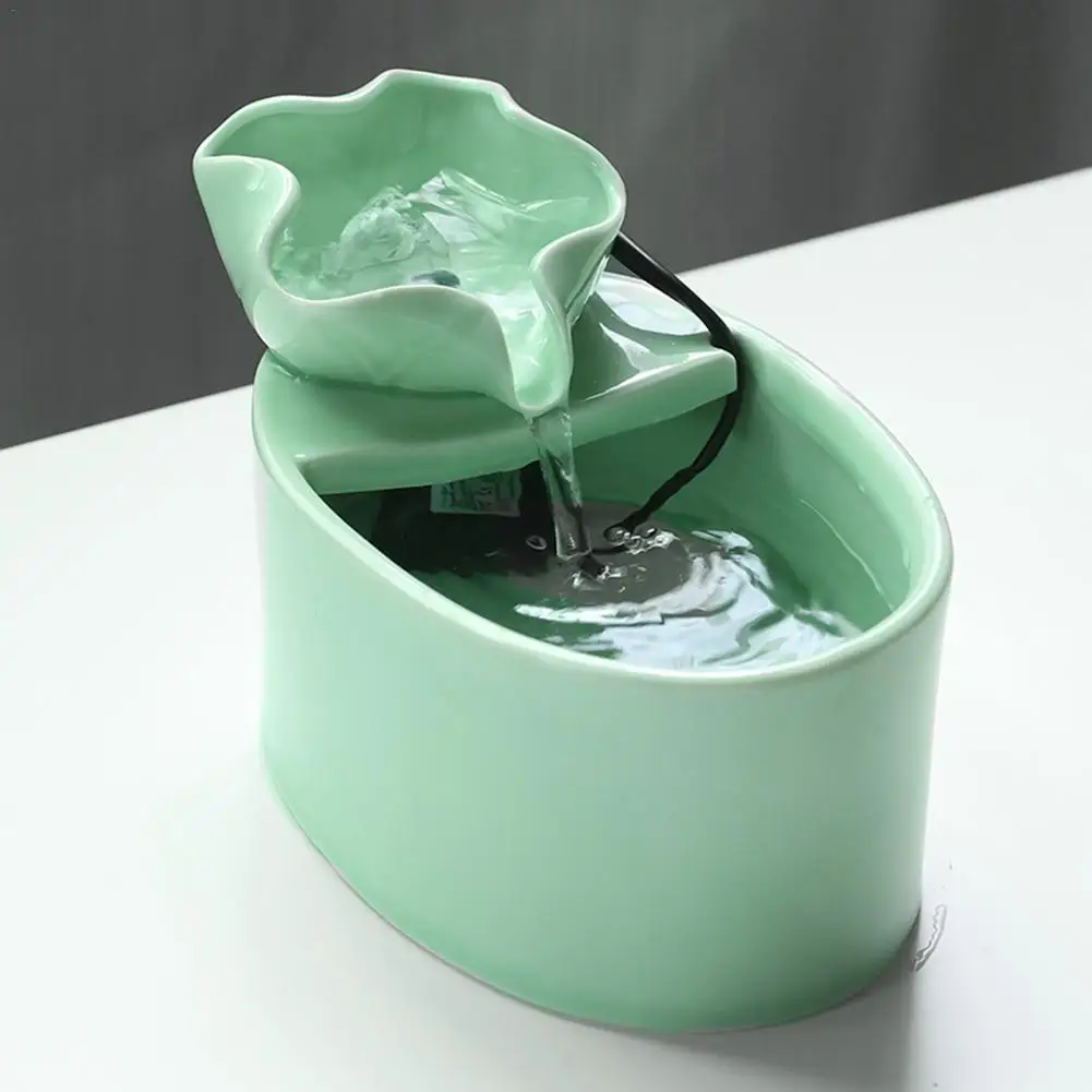 Умная керамическая s Cat Питьевая автоматическая кормушка циркуляционная Подающая вода диспенсер для воды для домашних животных 3D фонтан вода керамическая раковина воды