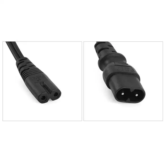IEC 320 C8 Male to 2 x C7 Female Y-Split Power Cable, 28CM, C8 Male to C7 Female Extension Cord Description Image.This Product Can Be Found With The Tag Names Computer Cables Connecting, Computer Peripherals, PC Hardware Cables Adapters