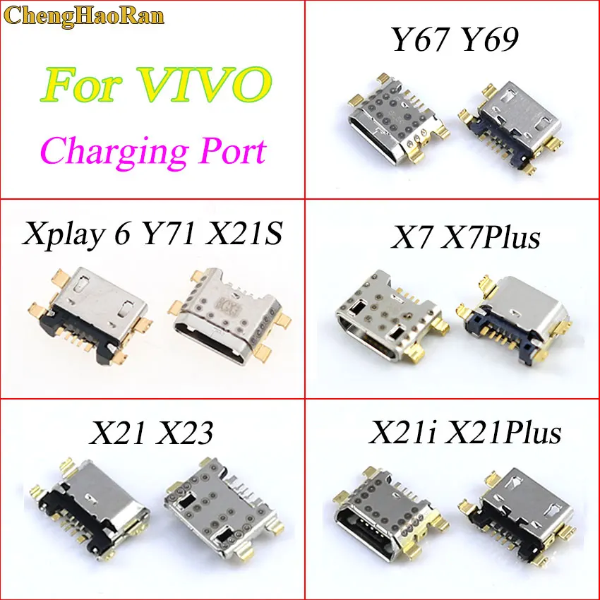 ChengHaoRan для Vivo Xplay6 Y71 Y75 Y67 Y69 X7 Plus X21 X21i X23 X21Plus X21S Micro USB разъем зарядки | Обустройство