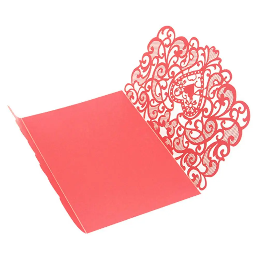  10pcs Wedding Cards Laser Cut European Invitation Card Business Birthday Wedding Invitations Valent - 4.00043E+12