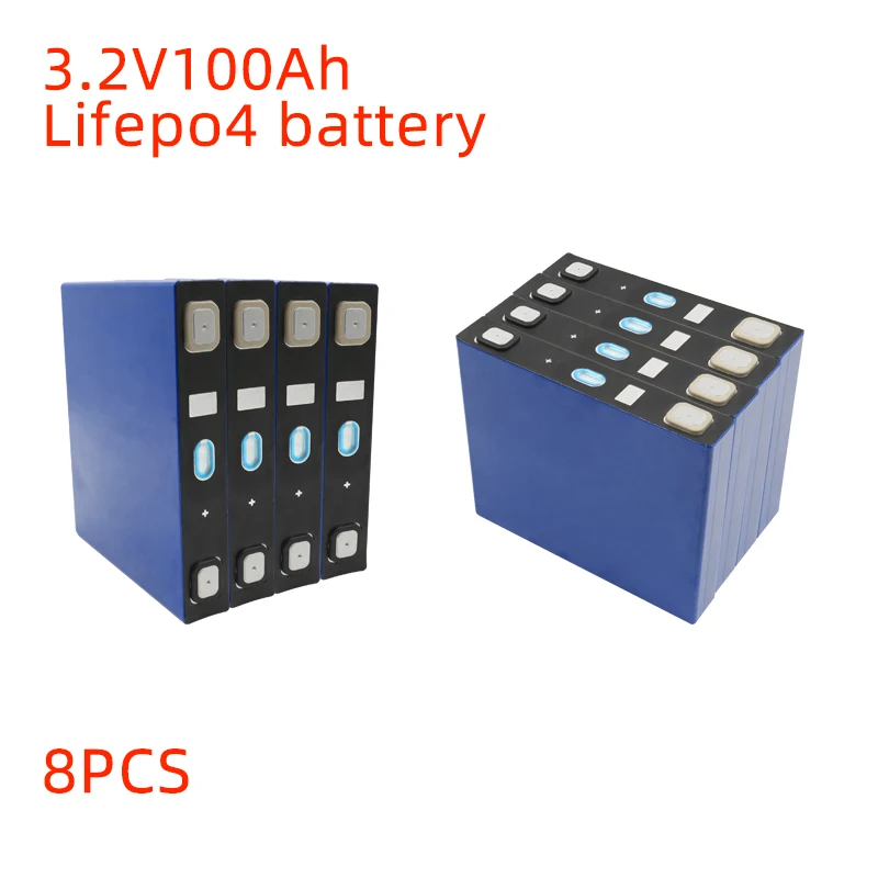 

8PCS Long cycle life Rechargeable lifepo4 battery 3.2V 100ah battery for UPS E-bike and solar storage