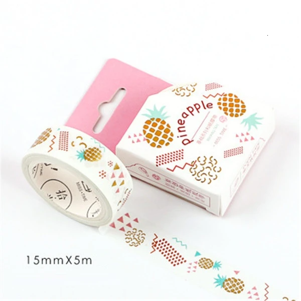 Kawaii фольга васи лента милый мультфильм маскирующая лента дневник DIY украшения Скрапбукинг наклейки стиральная лента креативный стационарный 02574 - Цвет: 2