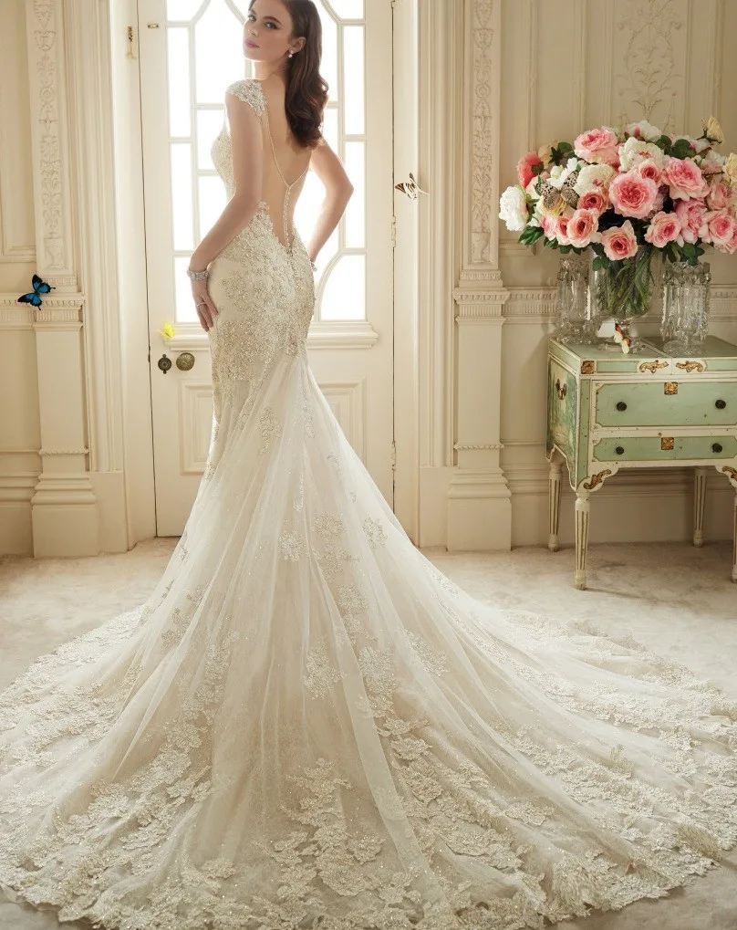 Vestido De Noiva Sereia сексуальное винтажное кружевное платье русалки с открытой спиной платье для матери невесты