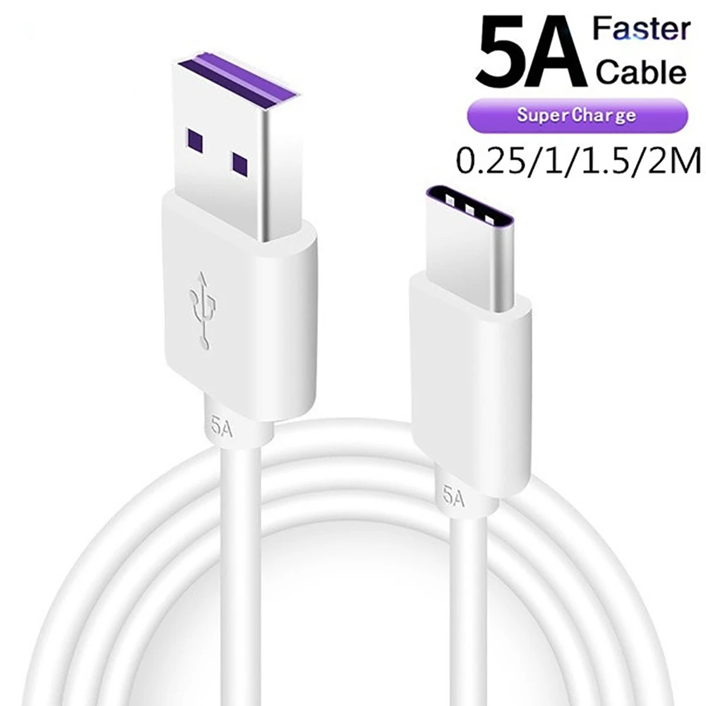 Hot 5A Super Fast Charger USB C Cable Quick Charge 3.0 Type C Charging for Samsung S10 9 for Huawei P30 P20  Lite Xiaomi Mi 9 8 android c type charger