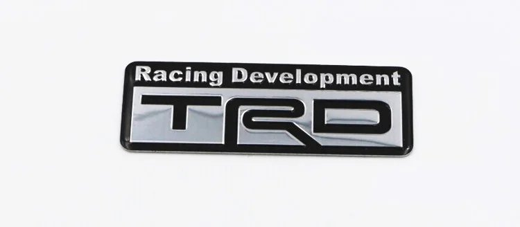 black silver Авто Стайлинг 3D гоночный разработка наклейка TRD эмблема автомобиля значок наклейка автомобиля хвост крыло наклейка для Camry Corolla острый - Название цвета: black silver