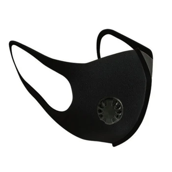 

Unisex Sponge Dustproof PM2.5 Pollution Half Face Mouth Mask With Breath Valve Wide Straps Washable Reusable Muffle Respirator