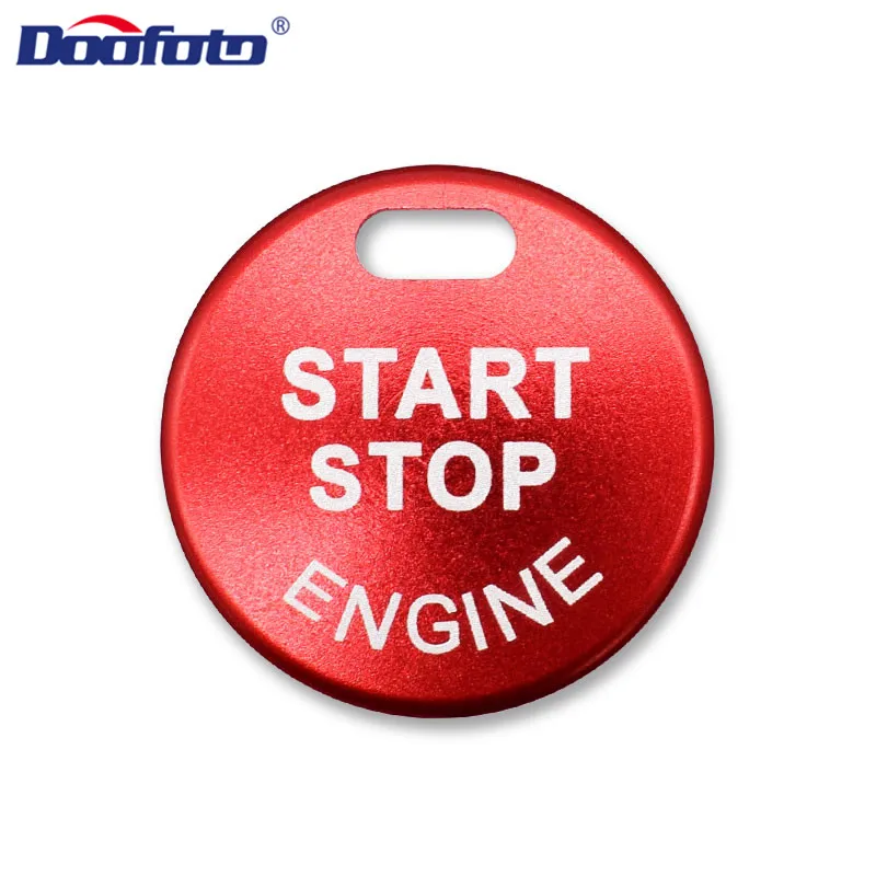 Red Cover Doofoto Автомобильная наклейка для внутреннего интерьера Start Stop стильная кнопка Зажигания для автомобиля покрытие кольцо для Nissan Qashqai X-trail T32 Rogue МУРАНО Teana аксессуары - Название цвета: Red Cover