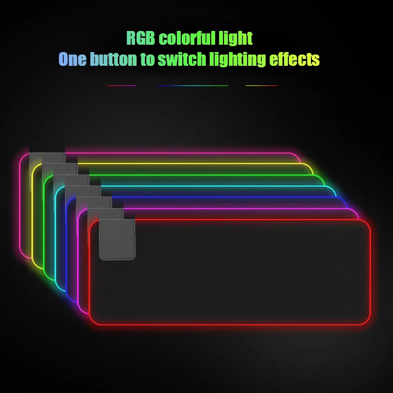СВЕТОДИОДНЫЙ цветной большой размер коврик беспроводной зарядный коврик для мыши большой RGB геймерский коврик для мыши
