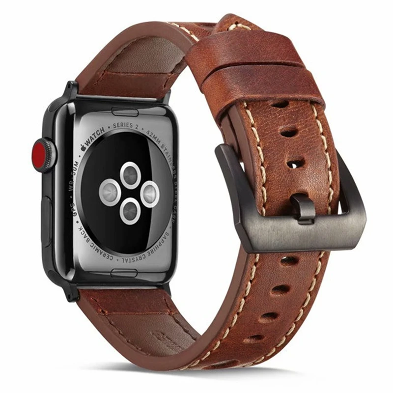 Кожаный ремешок для iWatch apple watch ремешок 44 мм 40 мм браслет 42 мм 38 мм ремень для apple ремешок для часов серии 5 4 3 2 1 наручные часы correa