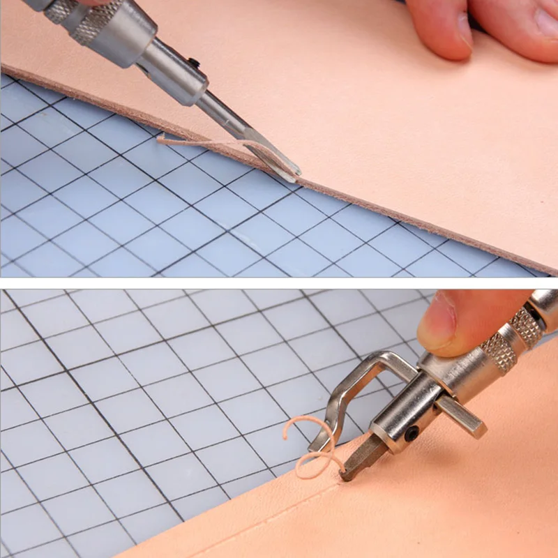 5 In 1 Leather Craft Edge Press Kit Adjustable Stitching And Groover Crease Leather Stitching Tool Sewing Tools Accessories