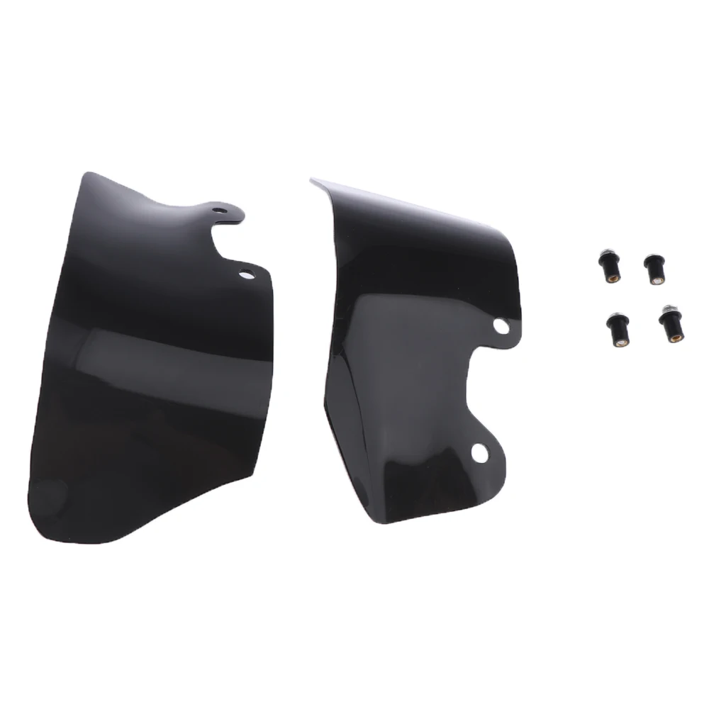 Motorcycle Left Right Side Wind Deflector Windscreen Spoiler Shield for BMW R1200GS, Black