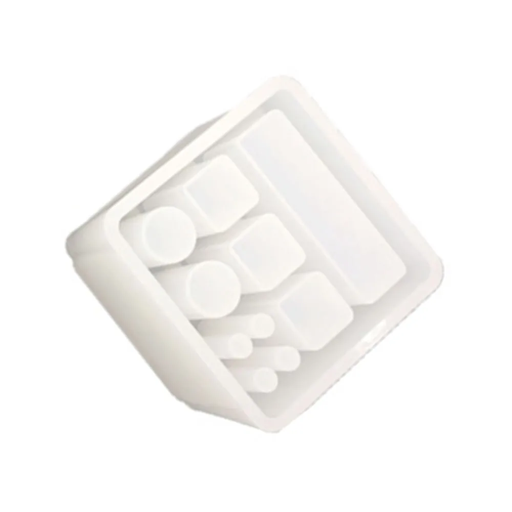 New DIY Lipstick Storage Box Crystal Epoxy Mold Square Square Round Handmade Mirror Jewelry Making Mould