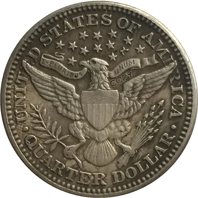 США 1904 P, O Парикмахерская или голова свободы четверть долларов копии монет
