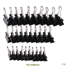 10 Stack% 2Fbatch Black Metal Binder Clips 19mm% 2F25Mm% 2F32Mm Notes Letter Paper Clip Office Supplies Binding Secure Clips