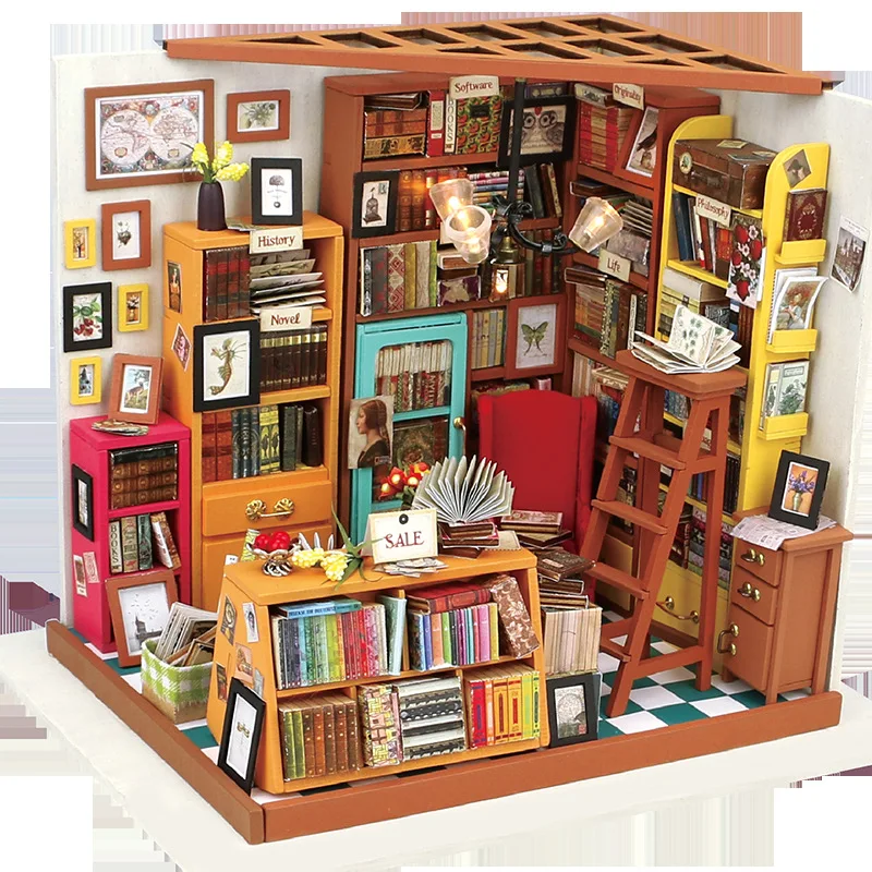 

Robotime Art House Sam Study Educational Assembled Model DIY Hut Christmas Send Girlfriend Is Angry at Creating