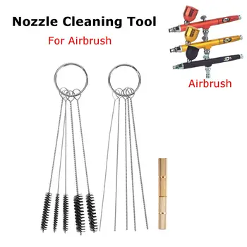 

11Pcs/Set Needle Mouth Spray Gun Airbrush Tattoo Body Piercing Cleaning Brush Apply Needle beak