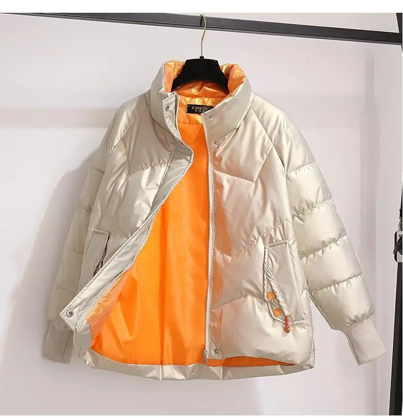 Winter Jacket Women 2021 New Glossy Down Cotton Coat Winter Warm Down Jacket Parkas Thick Warm Cotton-Padded Coat Outwear Female Winter Jacket Women 2021 New Glossy Down Cotton Coat Winter Warm Down Jacket Parkas Thick Warm Cotton-Padded Coat Outwear Female