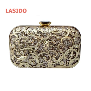 

royal vintage clutch bag evening bag ladies handbag for wedding party golden women shimmering purse