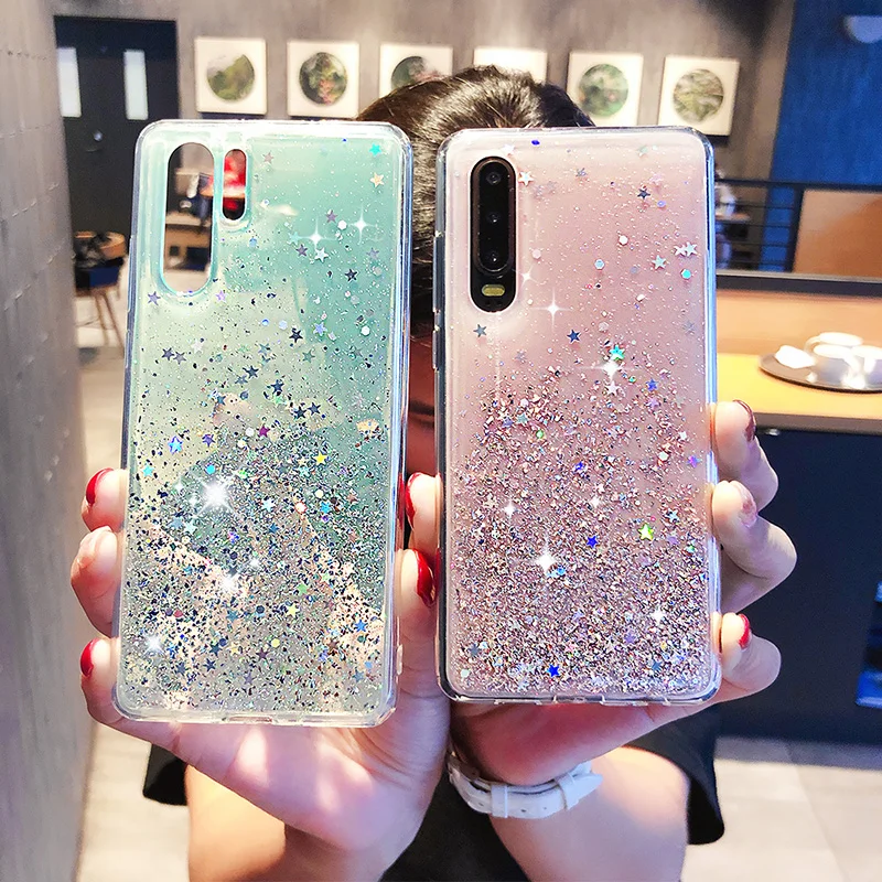 Блестящий чехол с блестками для huawei Nova 6 SE 5 5i 3 3I P20 P30 Lite P Smart Plus Z Honor 10i 20i 9X20 Pro V30