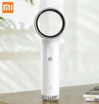 

In Store Xiaomi Weiyuan Handheld Bladeless Fan Bladeless Safety Strong Wind Low Noise Beautiful Portable Vane Car Travel Fans
