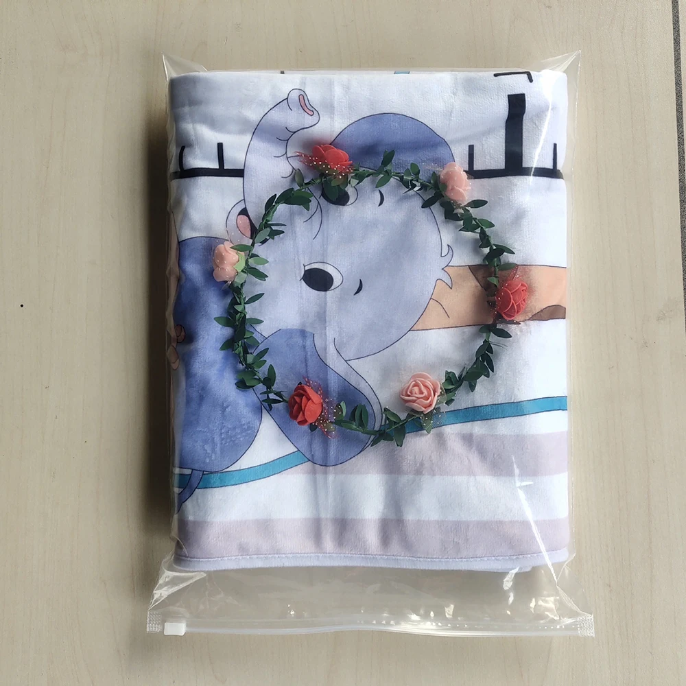 Lychee одеяло с животным принтом с венком, месячный рост, реквизит для фотосессии, декоративное одеяло для девочек и мальчиков 120x120 см