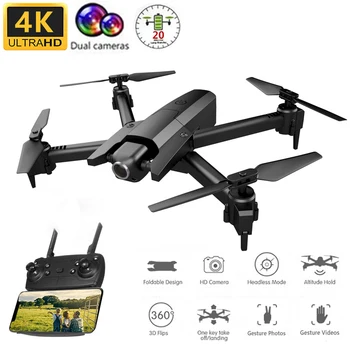 

GW106 4K Profissional Drone With Camera HD Dual Camera Quadcopter Wifi FPV RC Helicopter Selfie Drone VS M69 M70 SG106 E58 E520