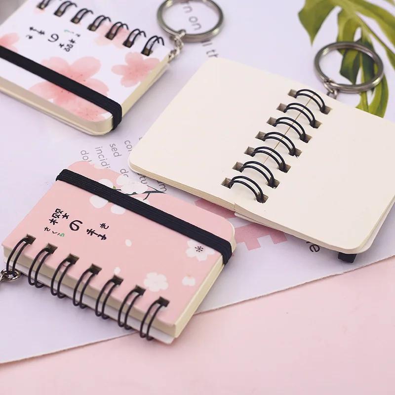 Mini Pocket Blank Paper Notebook Portable Memo Journal Diary Book Keychain 