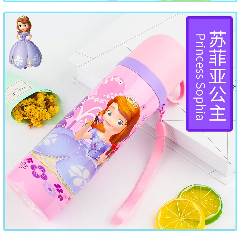 Garrafa de Água Vácuo dos Desenhos Meninos Termostato Disney Isolamento Mickey Bebê Favorito Animados Copo 500ml 18 High Quality Mamãe e Bebê
