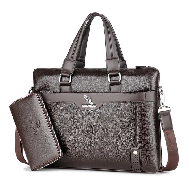 

YICIYA Men bag Casual Briefcase Shoulder Bags Business Male Laptop Handbag Vintage Crossbody Messenger Bag leather Travel Bags