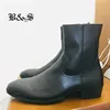Black& Street high end Handmade Customized Slim Fit waytt Zipper Boots wedge classic new designer Boots ► Photo 3/5