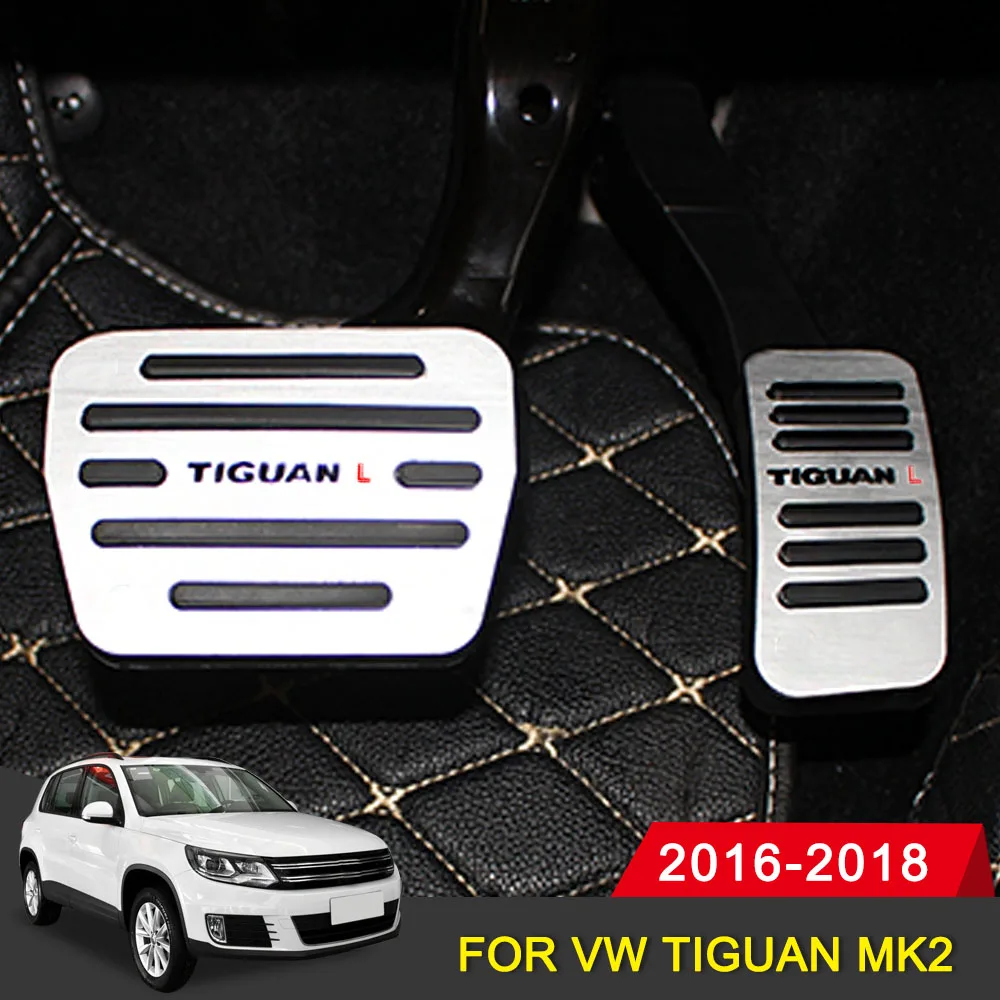 Для Volkswagen VW Tiguan, автомобильная педаль топливного тормоза, алюминиевый сплав, Накладка для ног, для VW MK2 LHD, автомобильный стиль
