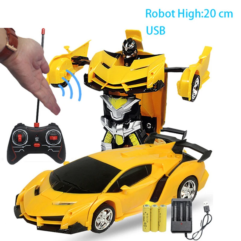 Voiture Transformer Rc, Jouet Télécommandé, Échelle 1:18, 24cm