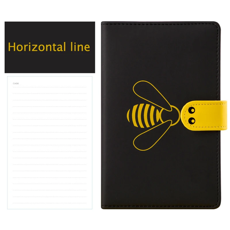 Kawaii Bee A6 Блокнот сетка пустая горизонтальная линия бумажная программа годовой ежемесячный недельный планировщик журнал органайзера журнал путешествия подарок - Color: C