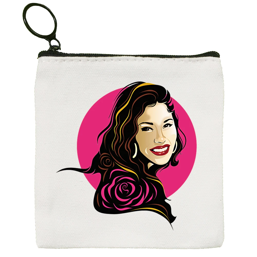 Monedero de dibujos animados Vintage de La Reina SELENA QUINTANILLA,  ilustración, funda para llaves, bolsa de tela pequeña Simple, monedero  creativo|Monederos| - AliExpress