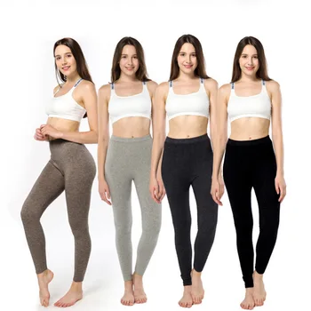 

Women's thin one-sided cashmere pants warm pants increase high elastic autumn/winter long pants wool pants high waist leggings